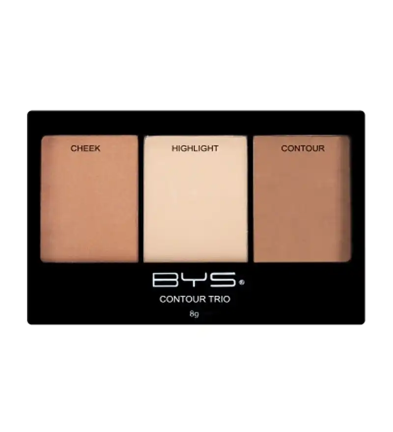 BYS Contour 8g Palette Trio Sassy Face Highlight Makeup Cosmetics w/ 3 Shades