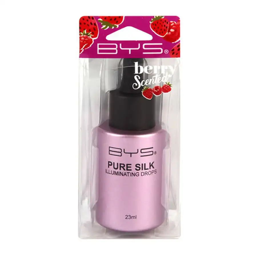BYS Pure Silk 23ml Illuminating Drops Liquid Shimmer Face Makeup Very Berry Glow