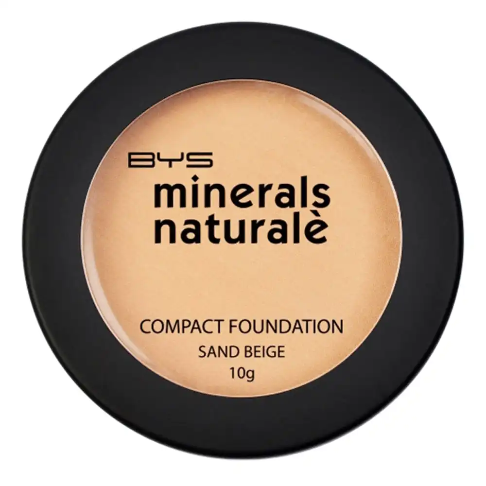 BYS Minerals Naturale 10g Compact Powder Foundation Makeup/Cosmetics Sand Beige
