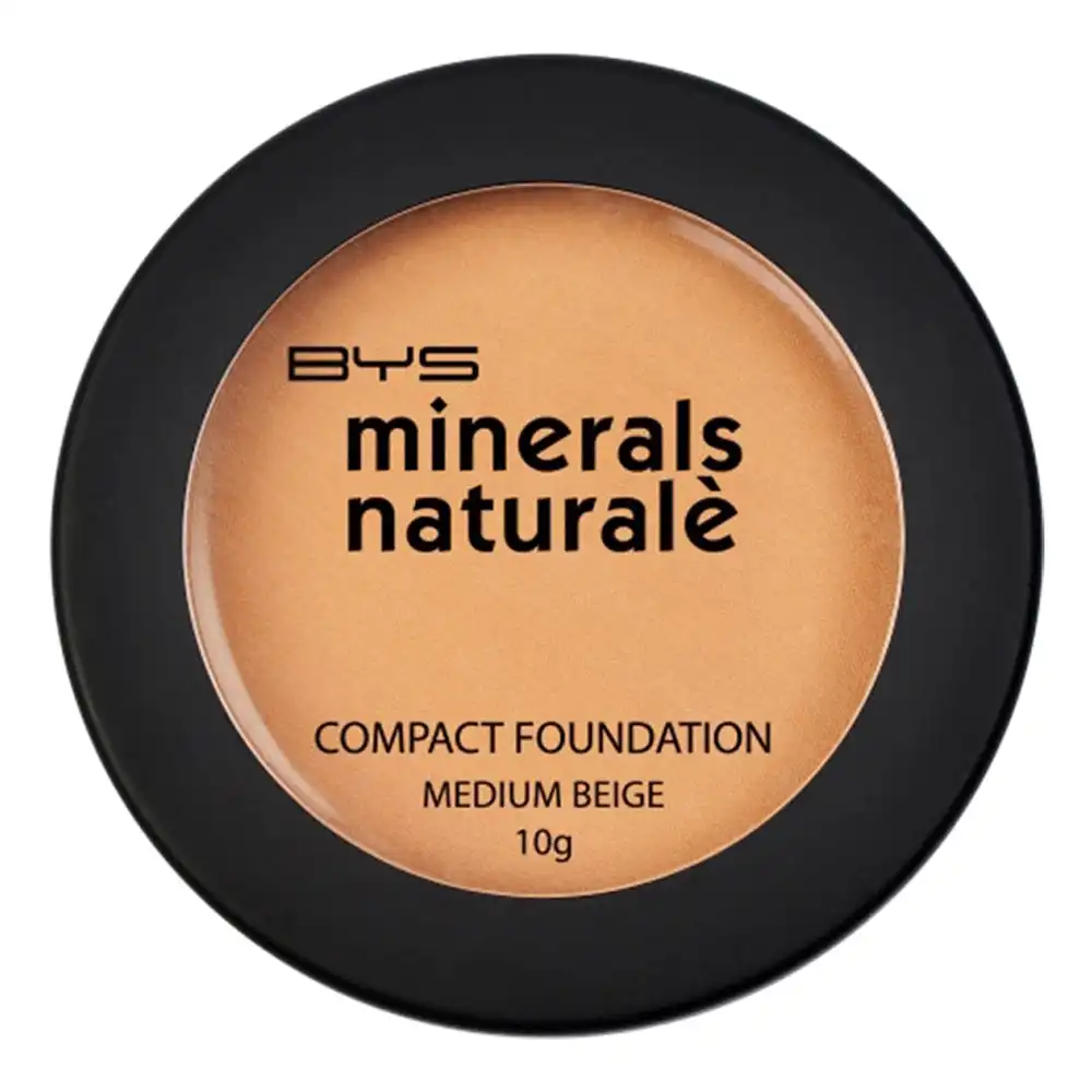 BYS Minerals Naturale 10g Compact Powder Foundation Makeup/Cosmetic Medium Beige