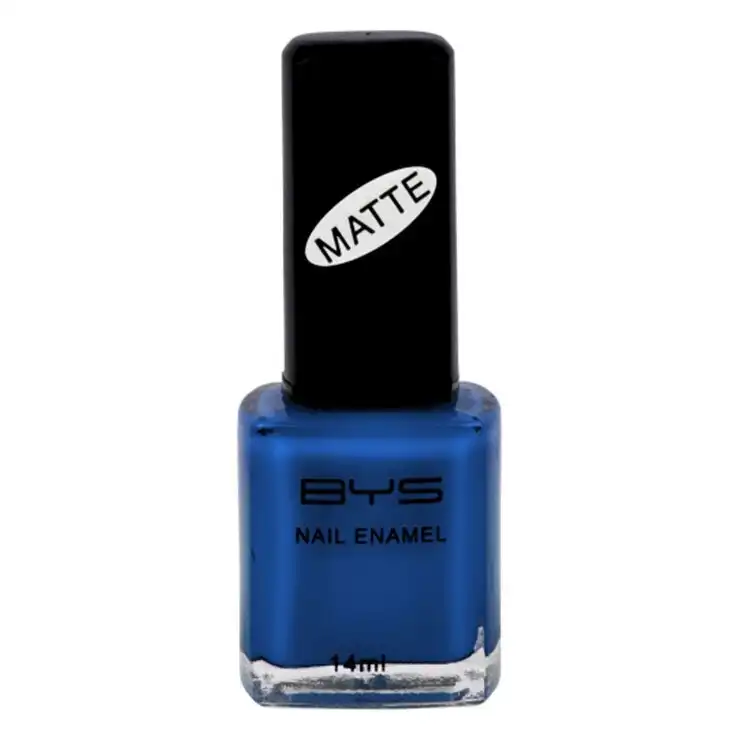 BYS Matte Blue Nail Polish Enamel Lacquer Chip Resistant Lasting Quick Dry 14ml