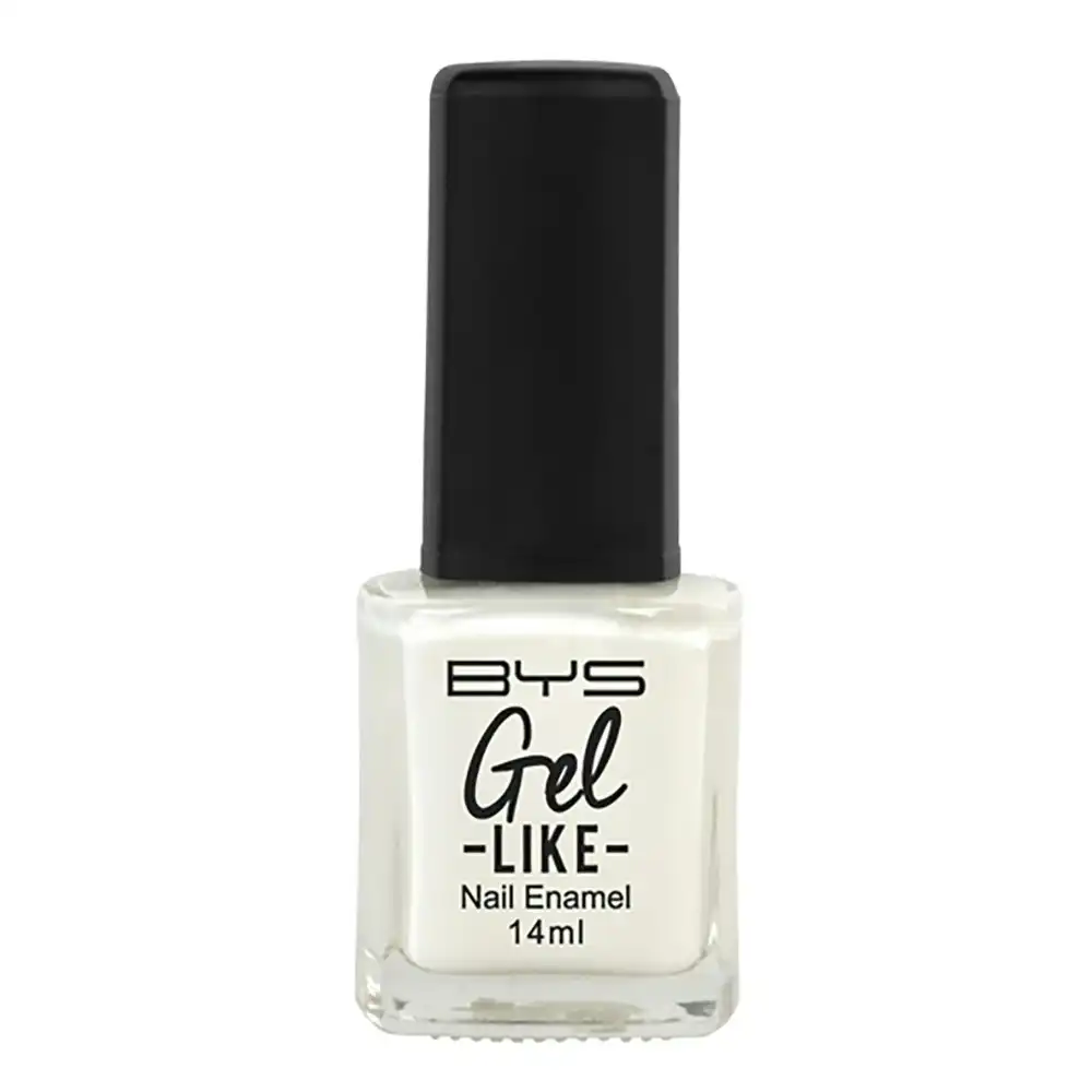 BYS Gel-Like Ice White Baby Nail Polish Enamel Lacquer Gloss Quick Dry 14ml