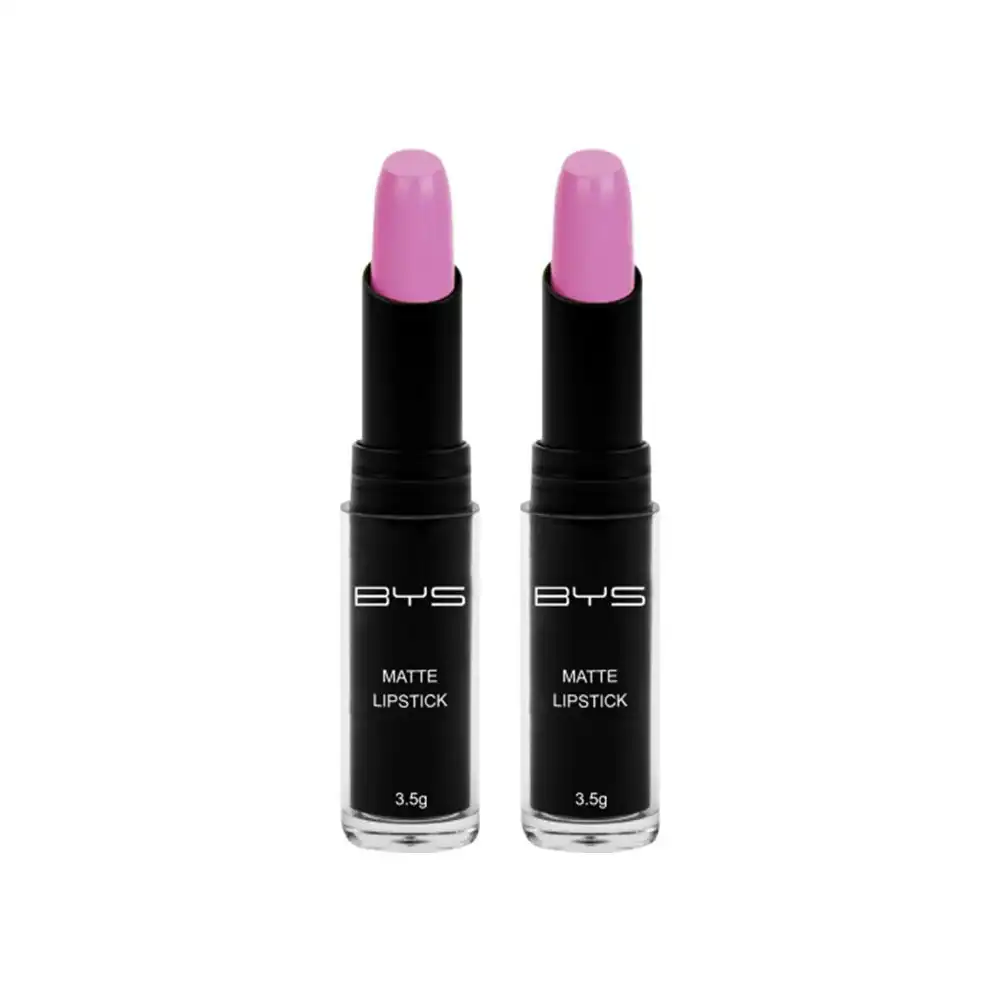 2x BYS 3.5g Matte Lipstick Velvety Creamy Lip Colour Makeup Cosmetics Ooh La La