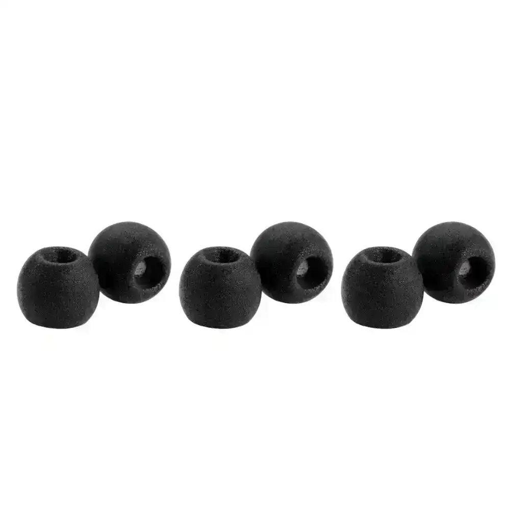 Comply Large TSX-100 3 Pairs Memory Foam Spherical Earphones Replacement Tips BK