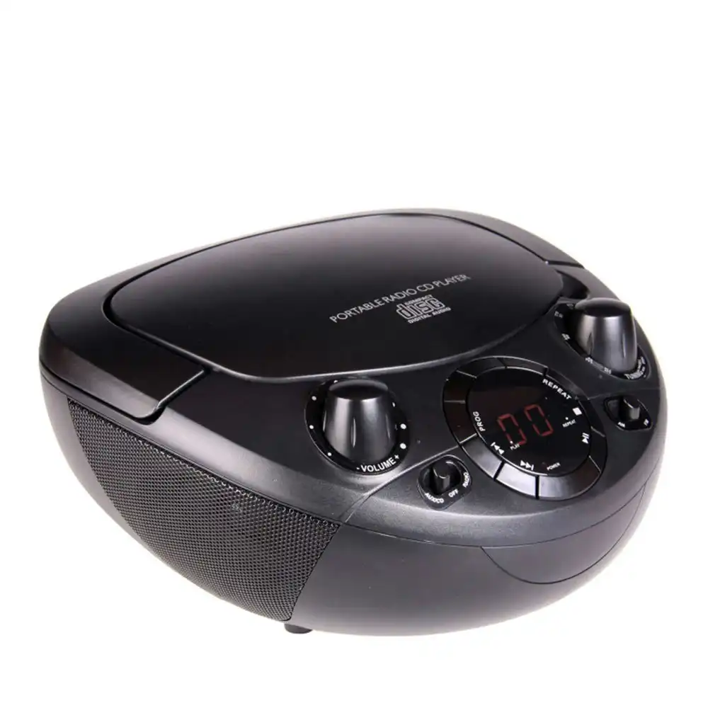 Laser Portable Speaker Boombox CD/CD-R/CD-RW Player AM FM Radio 3.5mm Aux Input