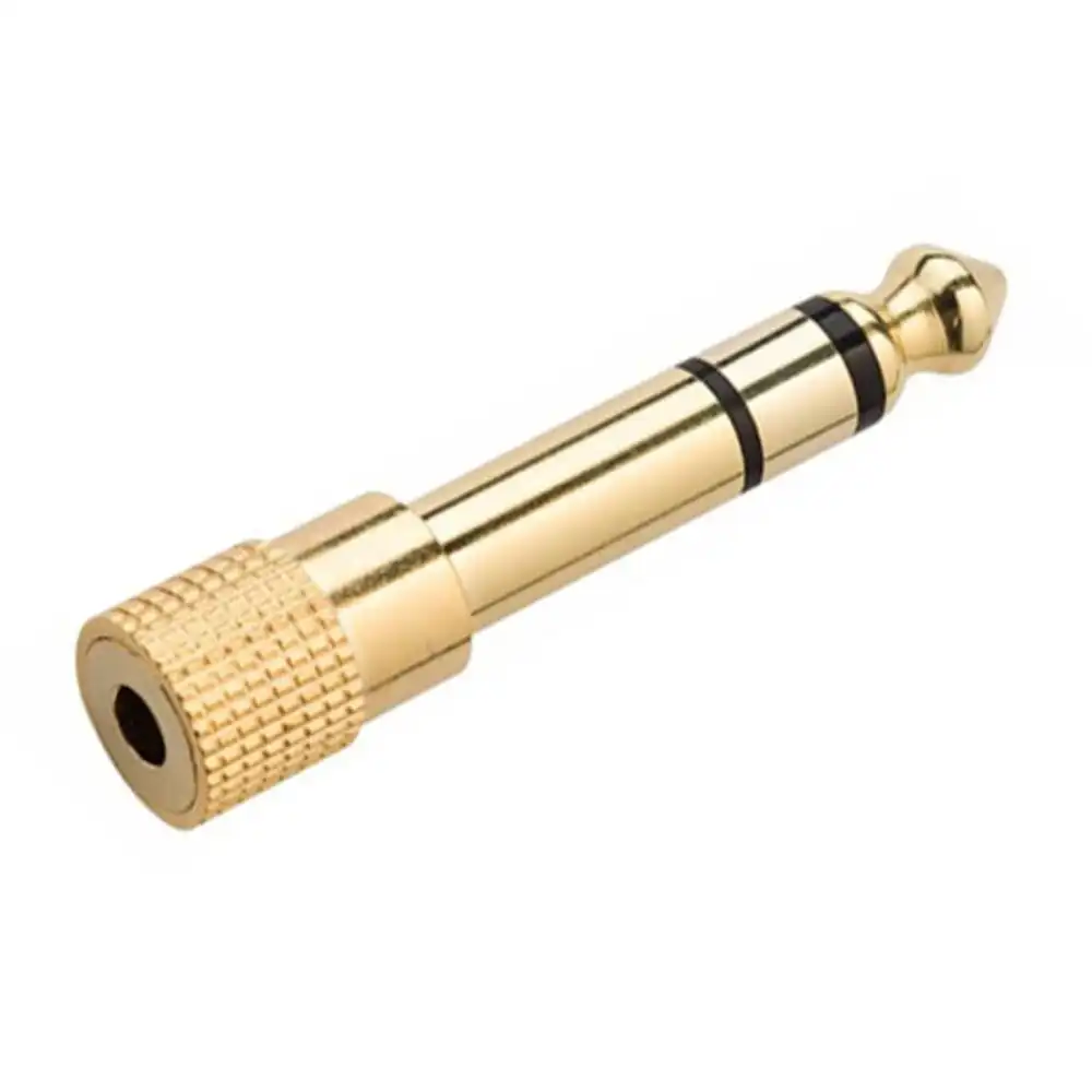2PK Westinghouse Stereo Jack Adapter 3.5mm Female to 6.3mm Male Plug Gold Plated