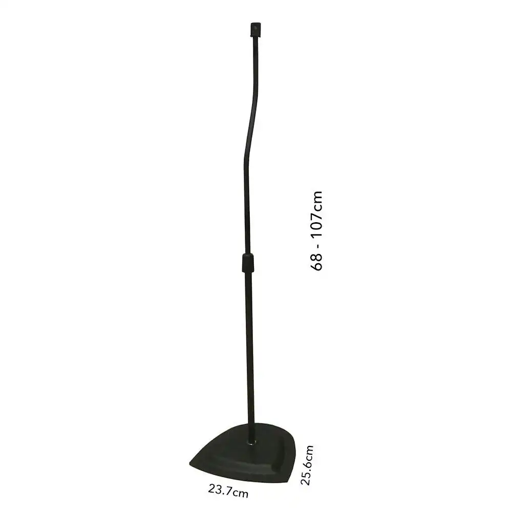 Tauris Adjustable Height Satellite Bookshelf Speaker Stand/Mount/Bracket Black