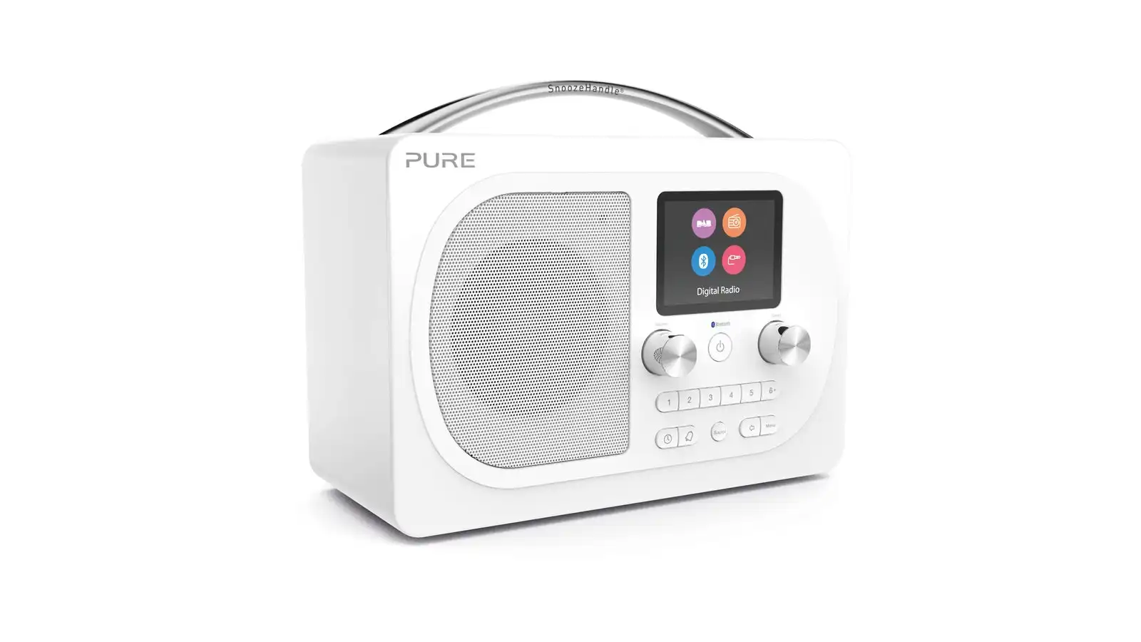 Pure Evoke H4 Prestige Edition DAB/DAB+/FM Digital Radio w/Bluetooth Speaker WHT