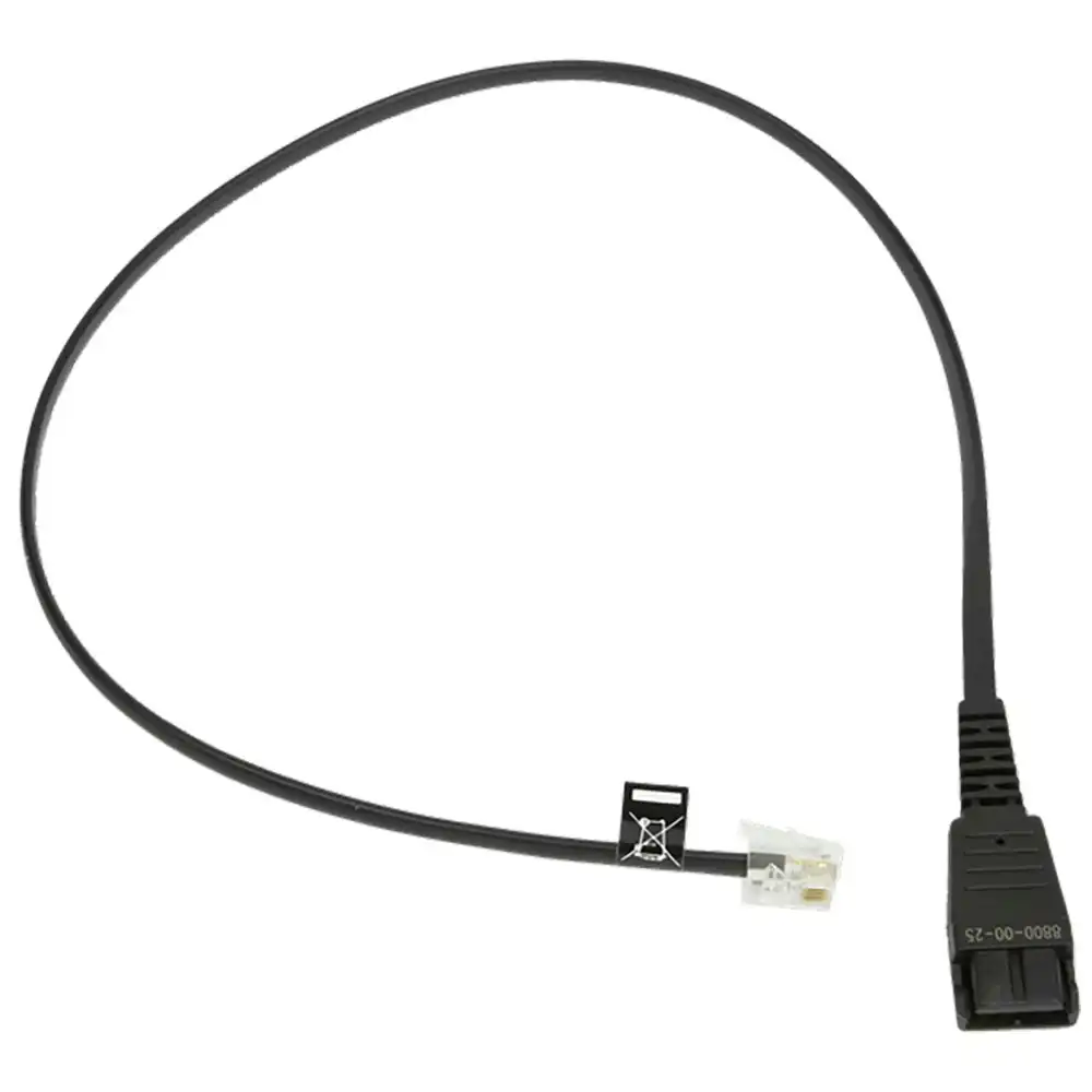 Jabra 0.5m QD To Rj9 Straight Bottom Cord/Connector For Link 180 Switch/Headset