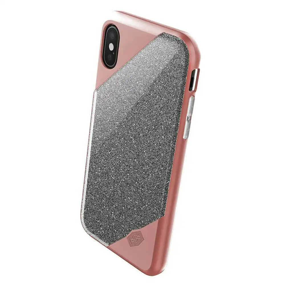 X-Doria Revel Glitter Lux Protection Case Cover for Apple iPhone Xs/X Rose Gold