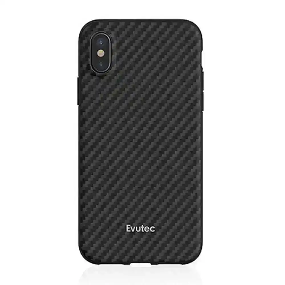 Evutec AER Series Karbon Case Cover Protect f/ iPhone XR w/ Car Vent Mount Black