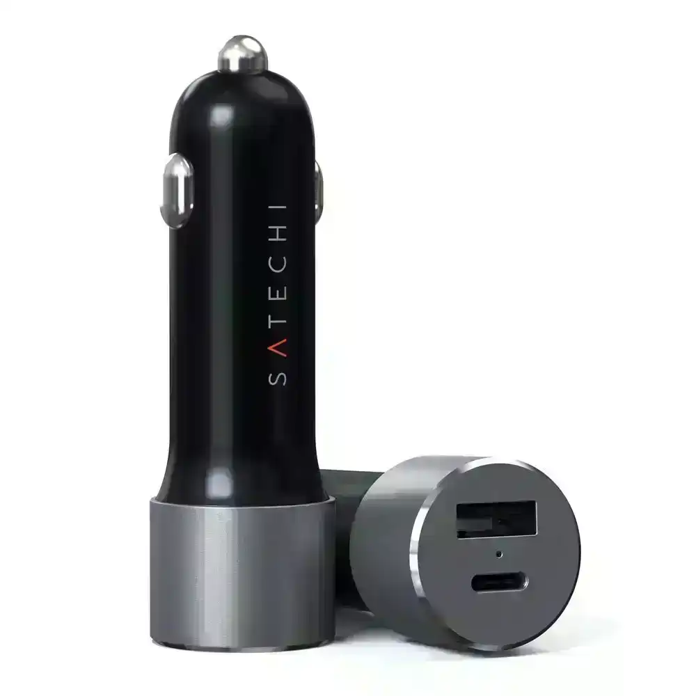 Satechi 72W USB-C PD Car Charger for Samsung S9/S9 Plus/Apple iPhone X Space GRY
