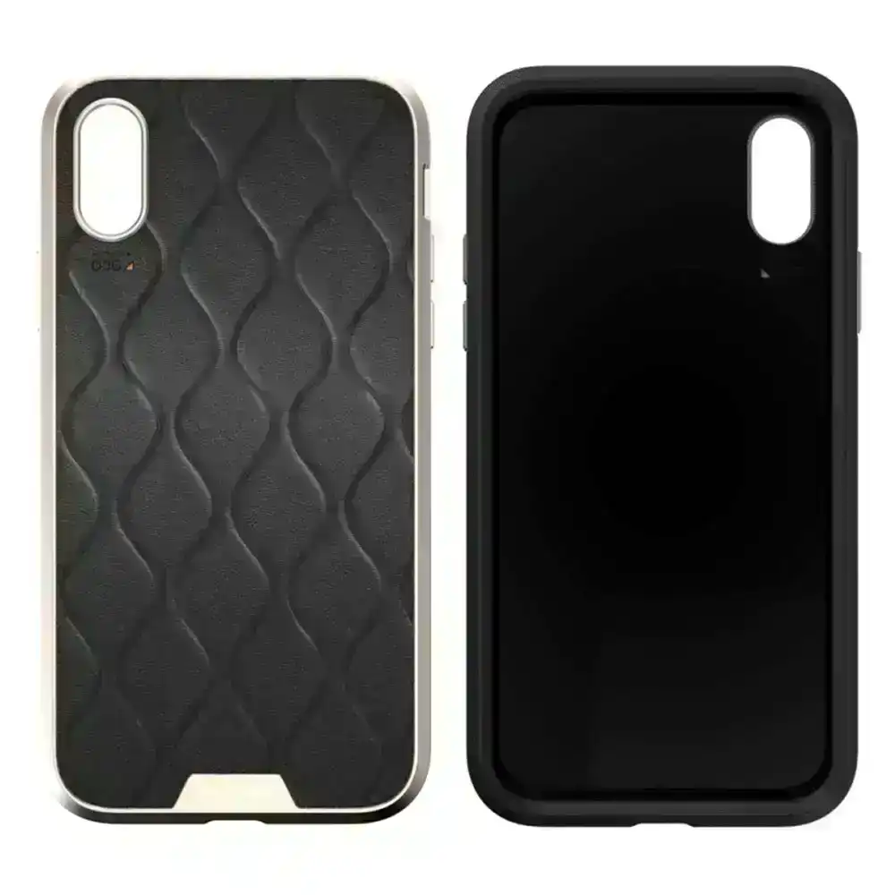 EFM Verona Leather D3O Case Armour Protection Cover for Apple iPhone XR Gold BLK