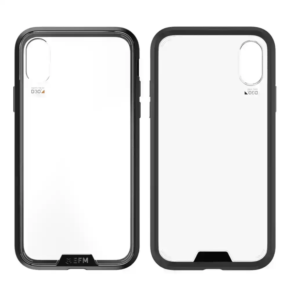 EFM Verona D3O Case Armour Clear Cover Protection for Apple iPhone XS Max Black