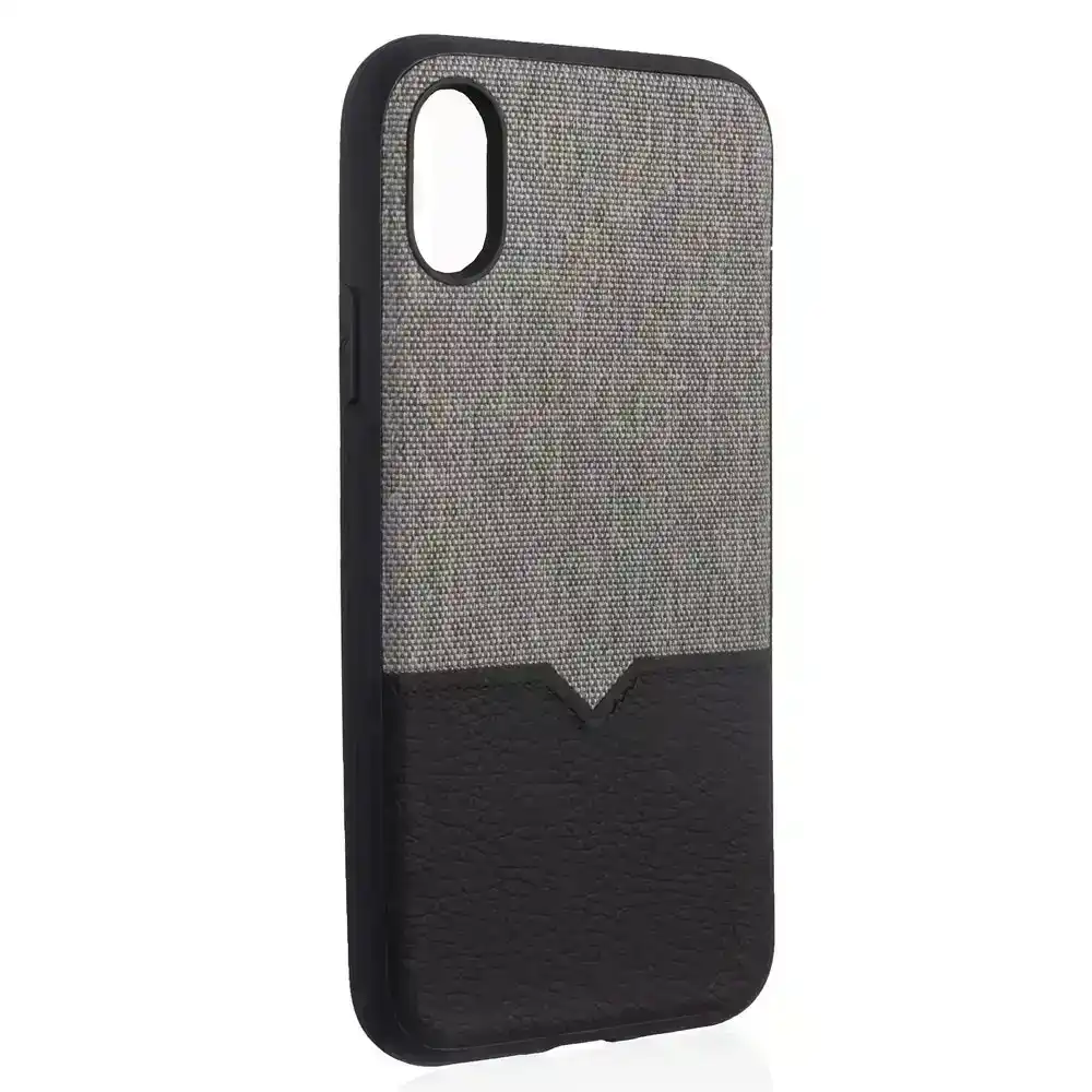Evutec Northill Drop Proof Fabric/Leather Case For Apple iPhone X/XS w/Mount BLK