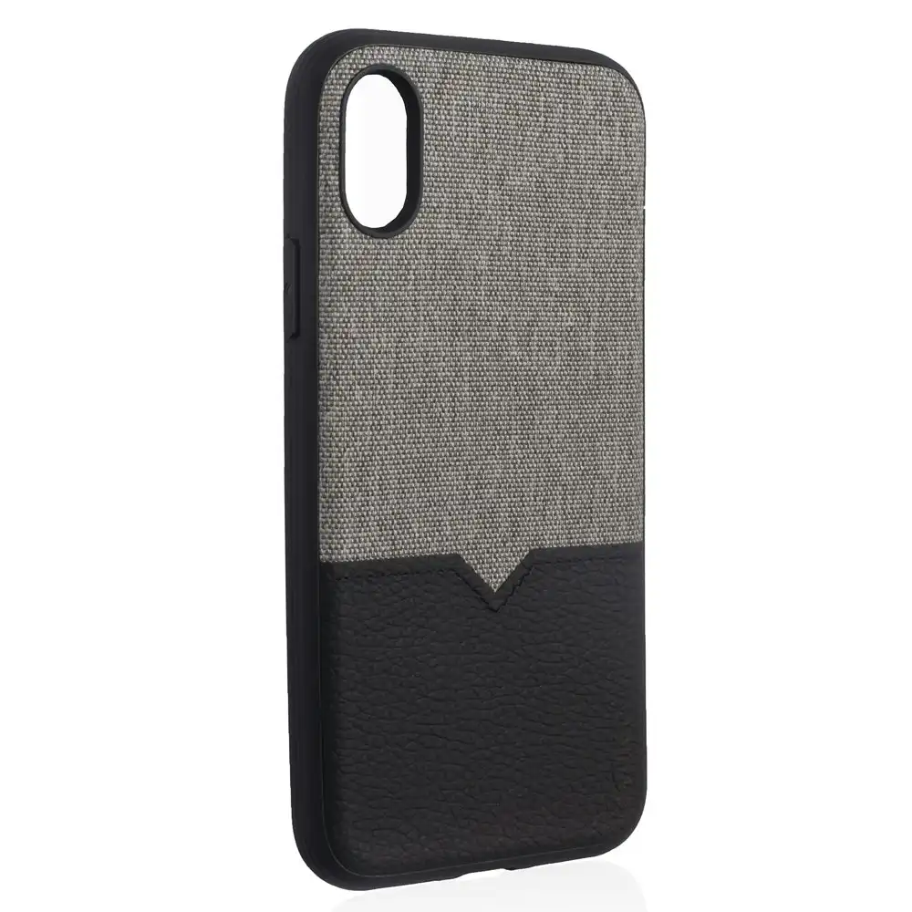 Evutec Northill Drop Proof Fabric/Leather Case f/ Apple iPhone XS MAX w/Mount BK
