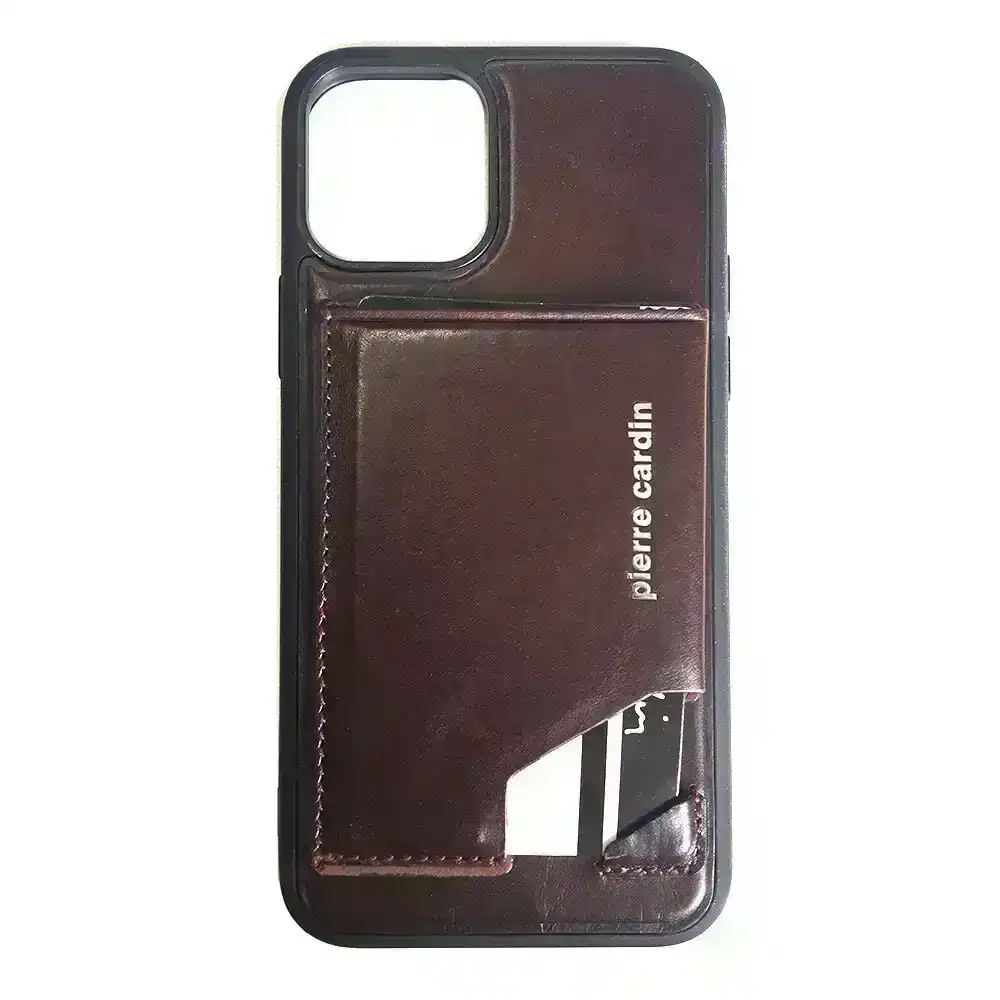 Pierre Cardin Gen. Leather Wallet Case w/Card Holder/Stand for iPhone 11 Pro DBR