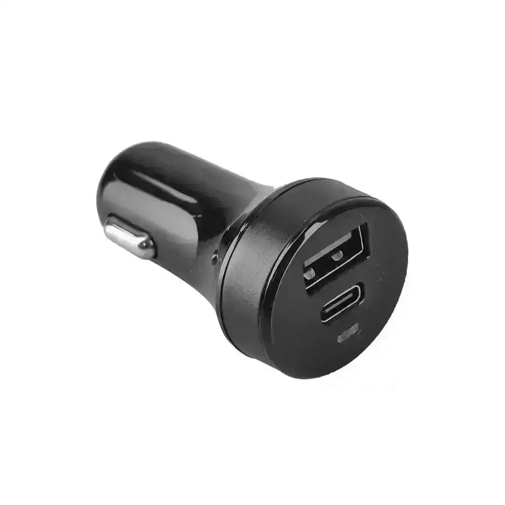 Cleanskin 27W Dual Car Charger w/ Quick Charge 3.0 USB Port Phone Charger Black