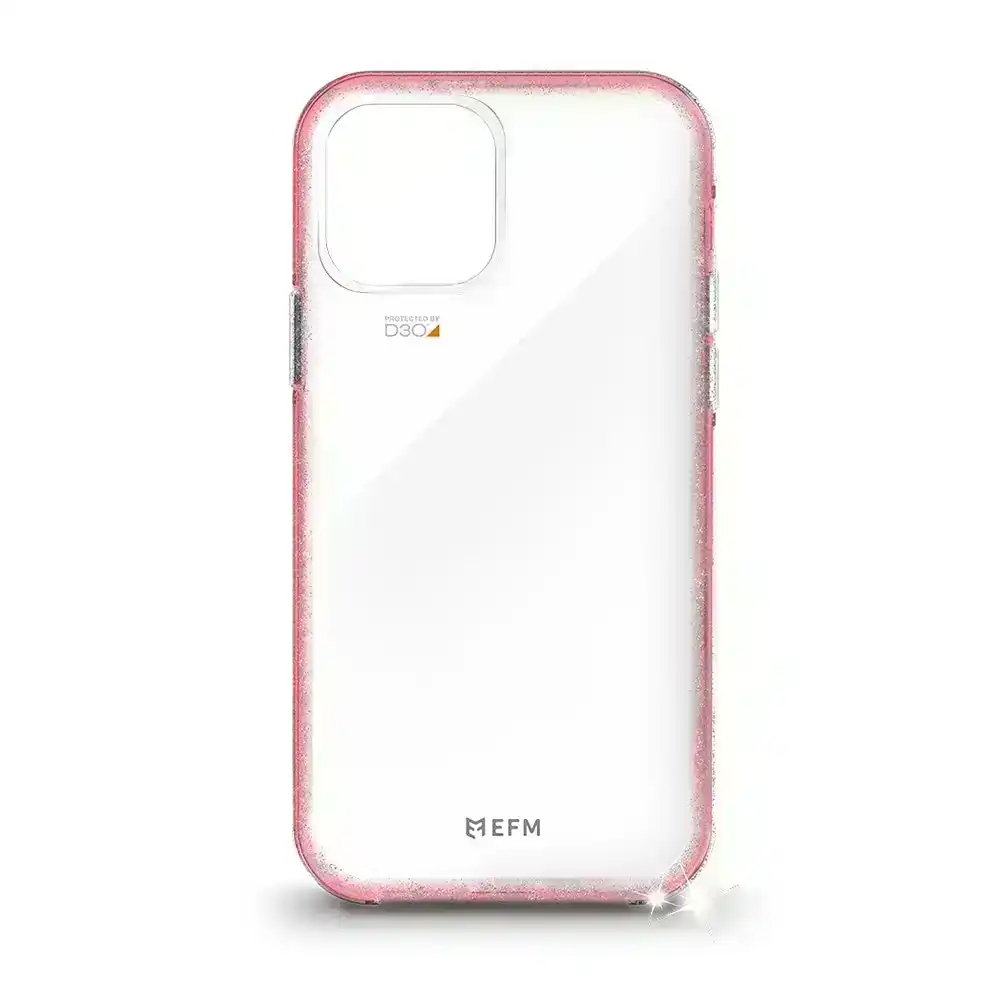 EFM Aspen Case Armour Cover Protection for iPhone 12/12 Pro 6.1" Glitter Coral