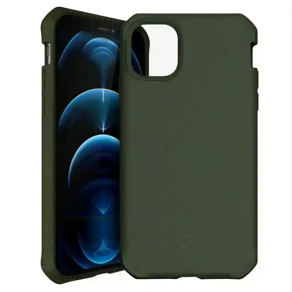 Itskins Feroniabio Terra Phone Case Cover for Apple iPhone 12/12 Pro Kaki/Green
