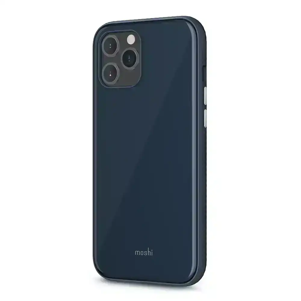 Moshi iGlaze Drop/Shatter Protection Cover/Case For Apple iPhone 12 Pro Max Blue