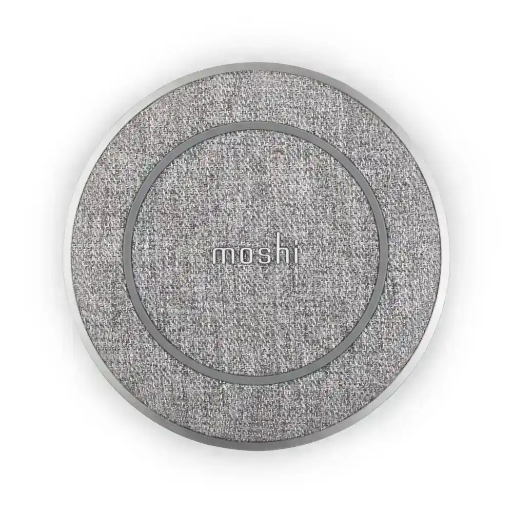 Moshi Otto Q 15W Mobile Phone/Air Pods Qi Fast Wireless Charging USB-C Pad Grey