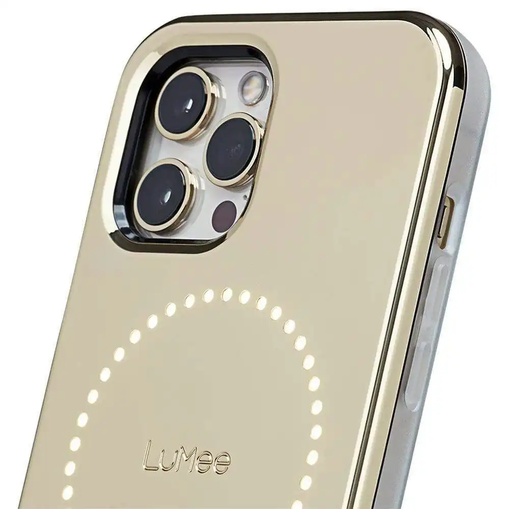 Case-Mate LuMee Halo Case Cover for iPhone 12 Pro Max Gold Mirror w/ Micropel