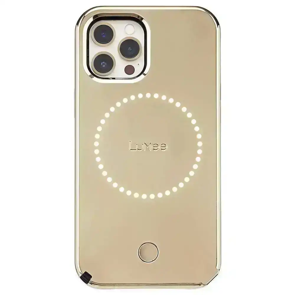 Case-Mate LuMee Halo Case for Apple iPhone 12/12 Pro Gold Mirror w/ Micropel