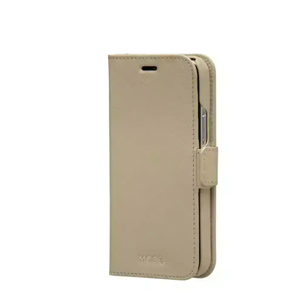 Dbramante New York Leather Wallet Flip Case for iPhone 12/12 Pro Sahara Sand