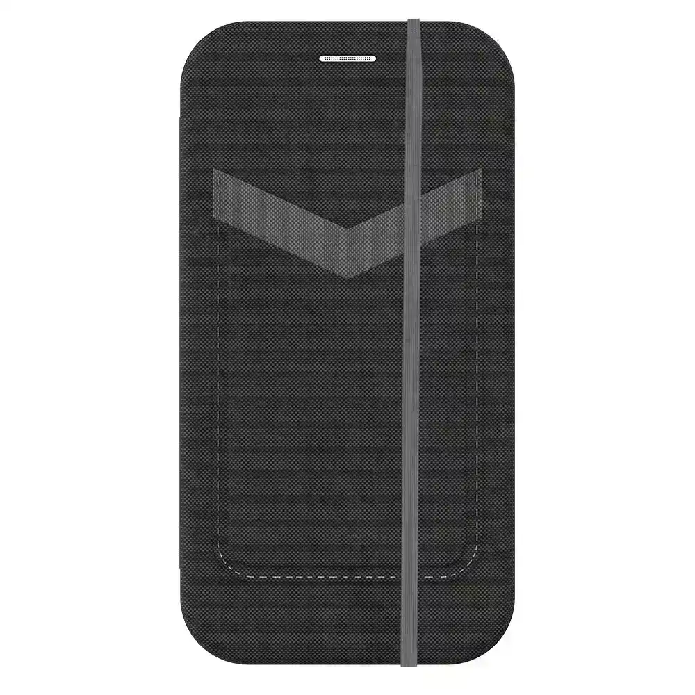 EFM Miami Leather Wallet Case Armour w/ D3O for iPhone 13 Pro Max Smoke Black
