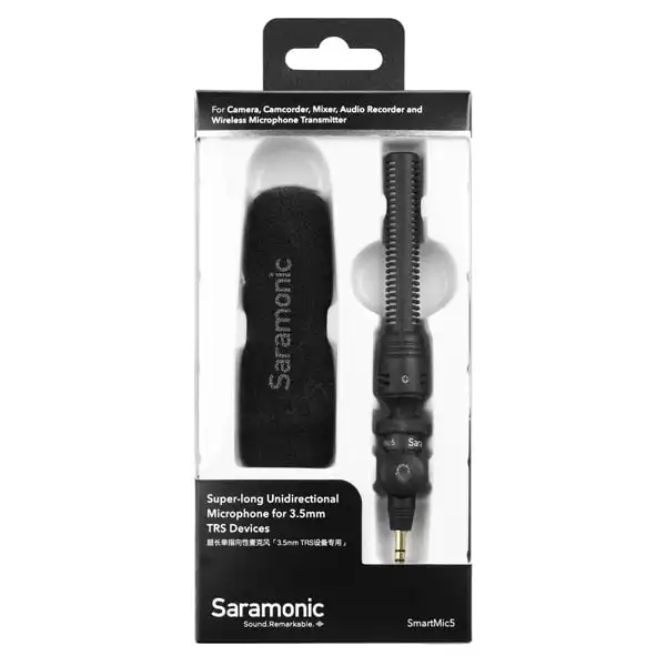 Saramonic SmartMic5 Di Undirectional Microphone for Apple iPhone 13/12/iPad BLK