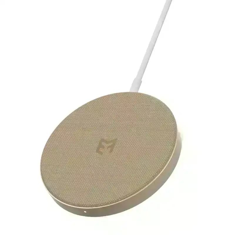 EFM FLUX 15W Wireless Charging Pad w/ 20W Wall Charger for iPhone 13/12/11 Gold