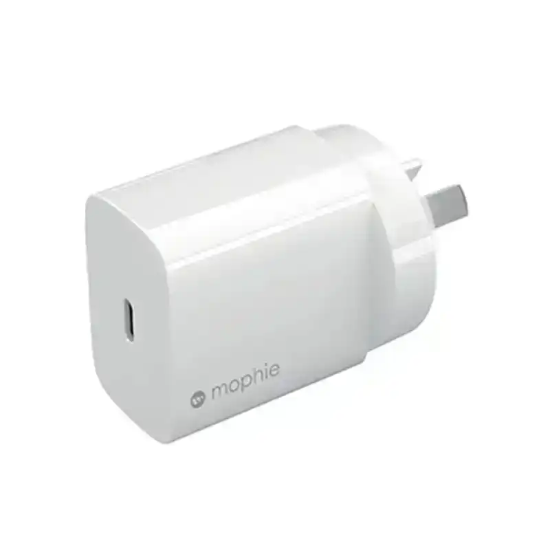 Mophie 30W GaN USB-C Power Wall Adapter/Charger For MacBook/Mobile/iPad White