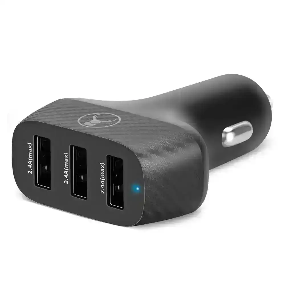 Bonelk USB-A 36W Fast Charging Car Charger Carbon Series For Apple/Samsung Black