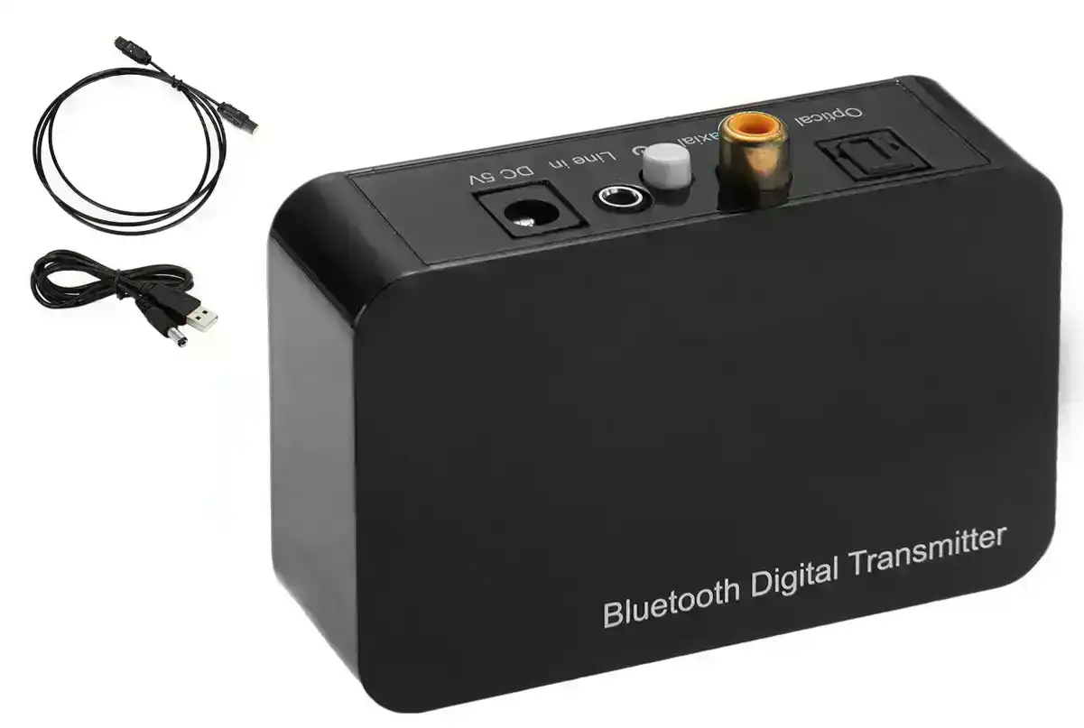 Bluetooth Transmitter Sender Aux 3.5mm/Optical Toslink Audio for TV Headphones