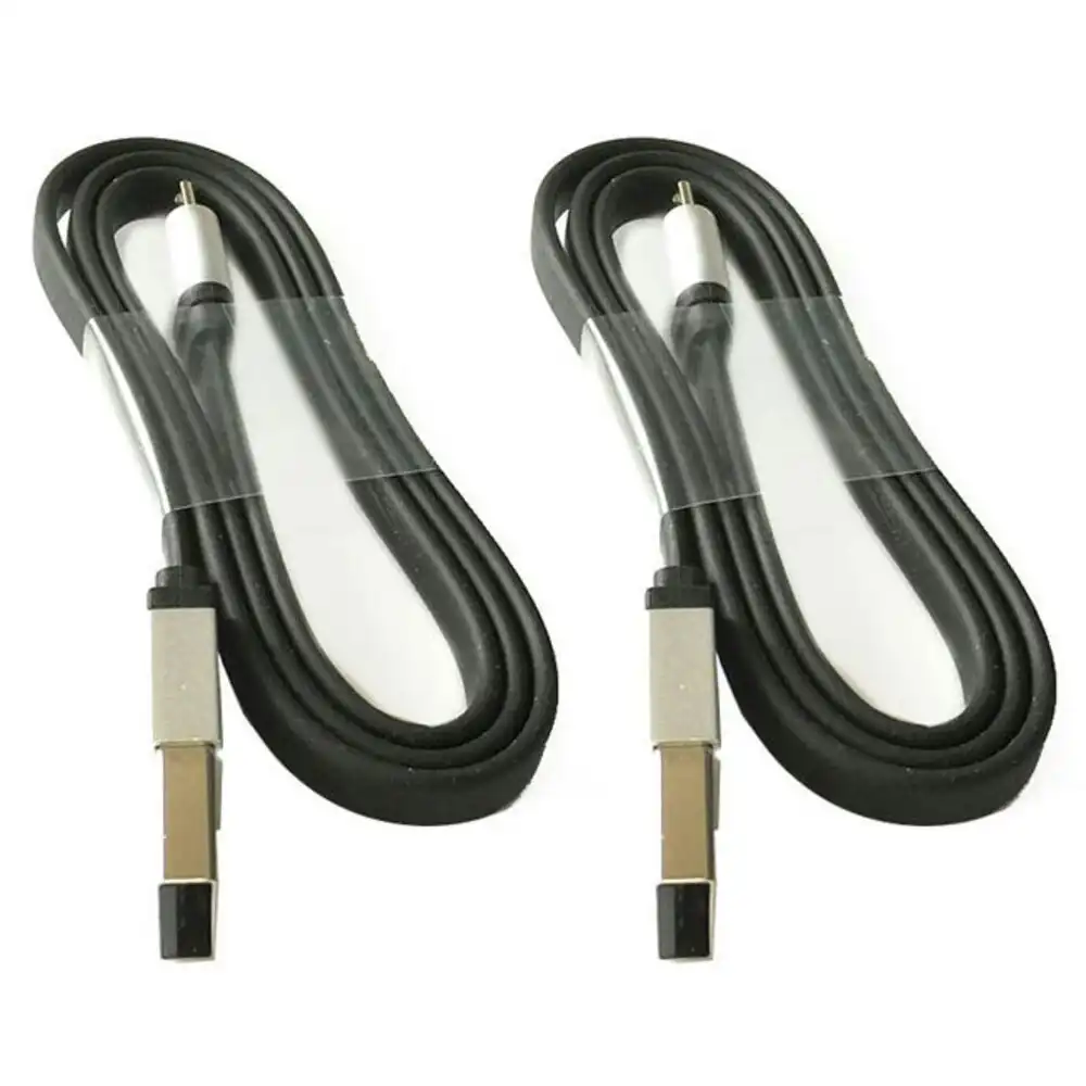 2x Rova 60cm Micro-USB to USB A Charge/Charging/Sync Cable f/ Smartphones/Tablet