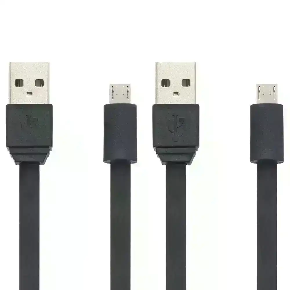 2x Moki Micro USB SynCharge Cable Data Sync Charging Cord for Samsung/Android BL
