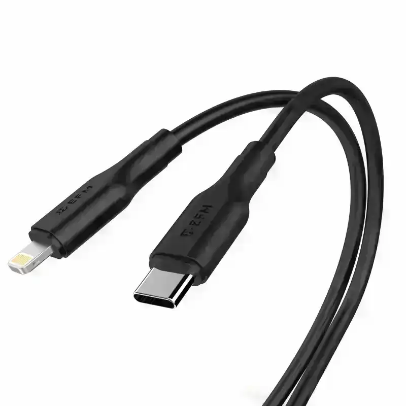 EFM Type C to Lightning Cable 2M iPhone Data Sync/Charging Cable Black