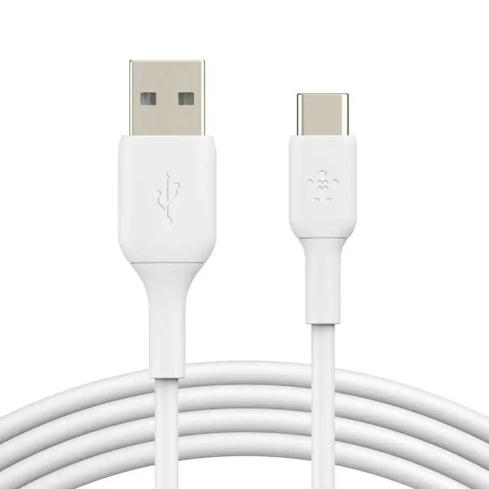 Belkin Universal 1M USB-A to USB-C Cable Data Sync Connector for Samsung S9+ WHT