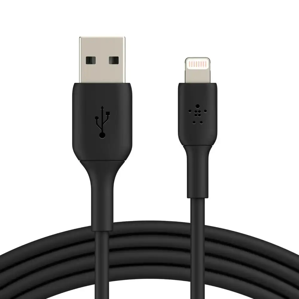 Belkin 2m Lightning MFI-Certified USB-A Data Charging Cable for Apple iPhone BK