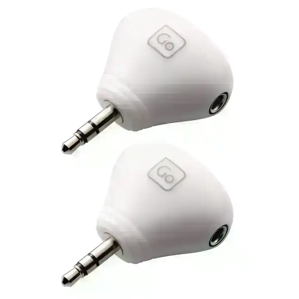 2PK Go Travel Universal Audio Music 3.5mm Splitter/Adapter for Earphones/Headset