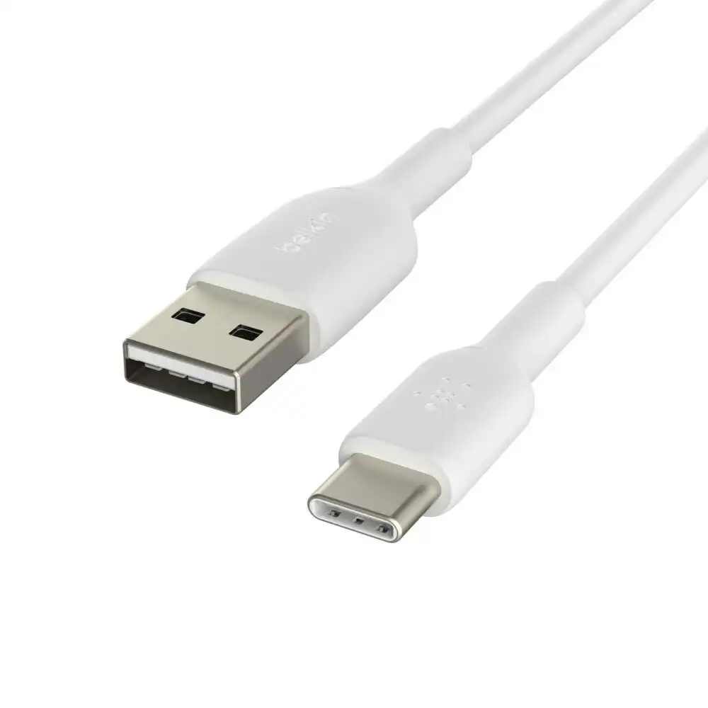 Belkin 2M USB-A to USB-C Cable Data Sync Charging Cord for Smartphones White