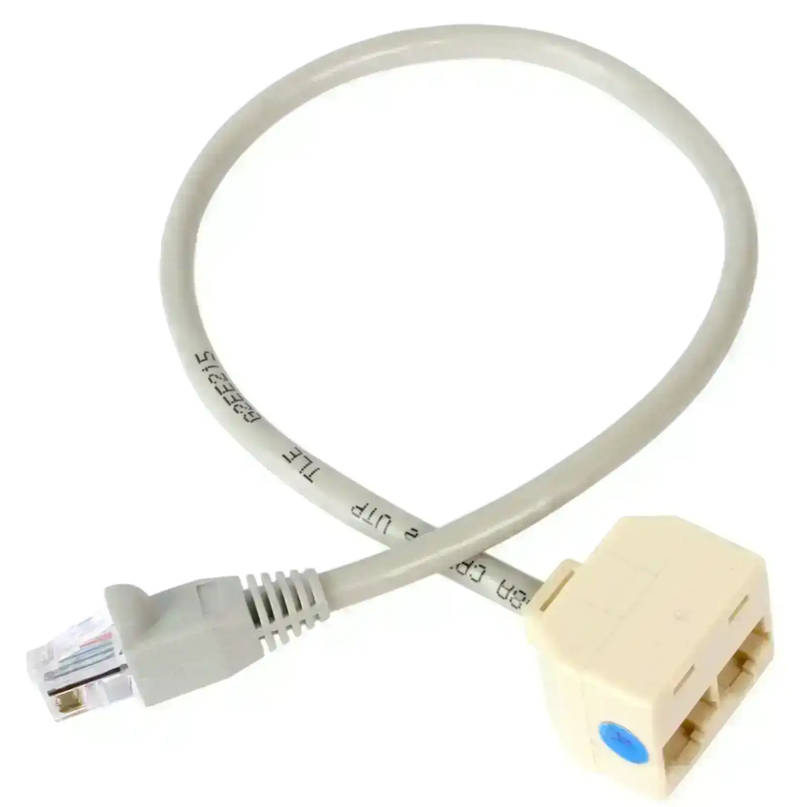 Star Tech 2-to-1 RJ45 Splitter Cable Adapter Female To Male PC/Servers/Network