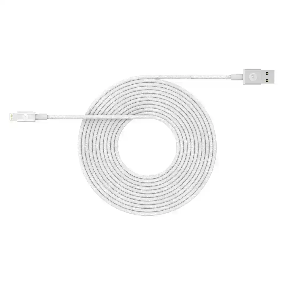 Mophie USB-A to Lightning Cable 3m for Apple iPhone X/XR/XS/11/12/Pro/Max White