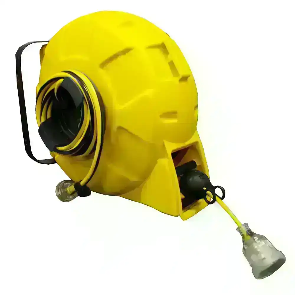UltraCharge 15m Auto-Retractable/Mountable Extension Reel Lead 10A Cable Yellow