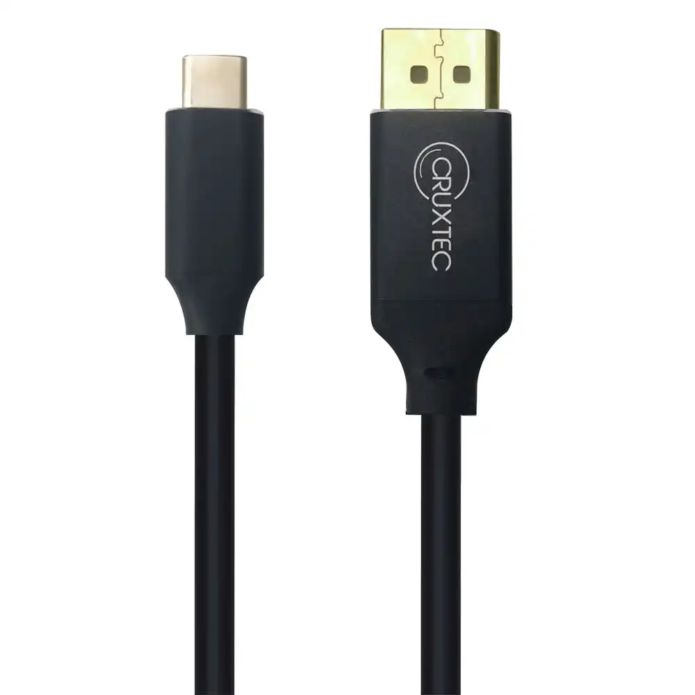 Cruxtec 4.5mm 24K Gold USB-C Male To Displayport Male Cable 5m Black 4K/60Hz