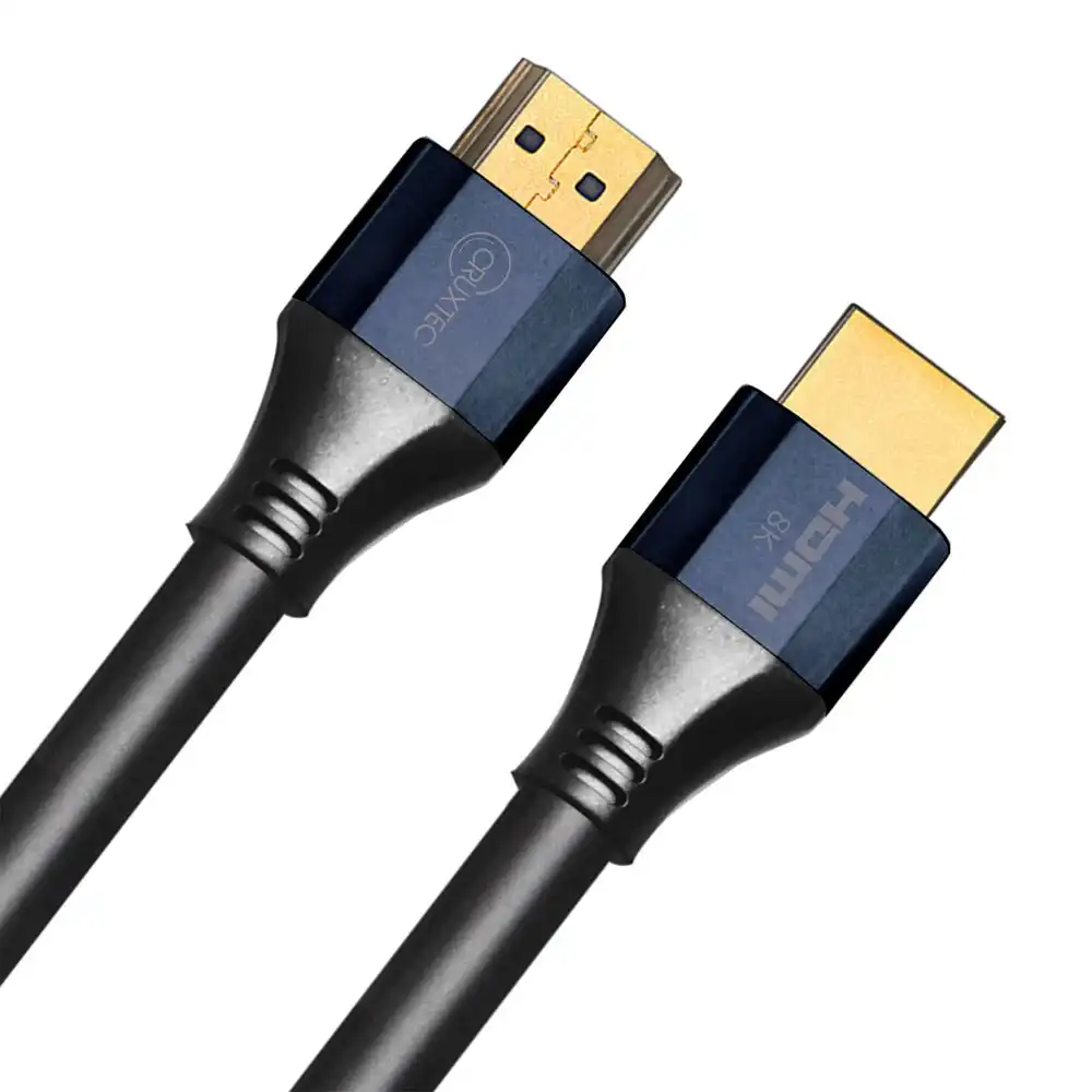 Cruxtec HDMI 2.1 7.3mm Ethernet Male To Male Cable 5m 8K/60Hz 4K/120Hz BLK