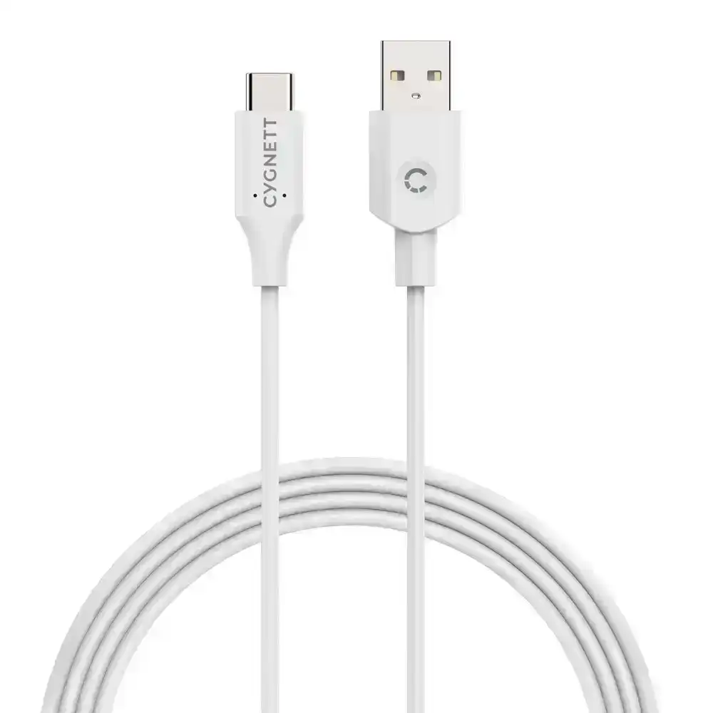 Cygnett Essentials USB-C 2.0 To USB-A Charge/Sync Cable 1m Phone/Tablets White