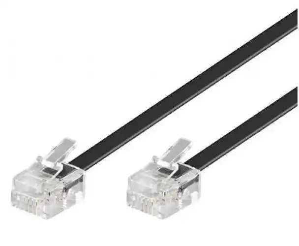 Astrotek 2m Telephone Extension Cable w/2xRJ11 6P4C Plug/Plug PVC Jacket Black