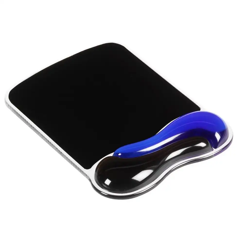 Kensington Duo Gel Pillow Mouse Pad Wrist Rest/Support Blue/Black for Computer